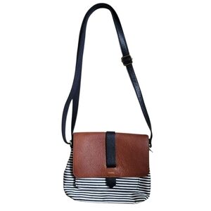 FOSSIL New Crossbody Bag Nautical Leather Nylon